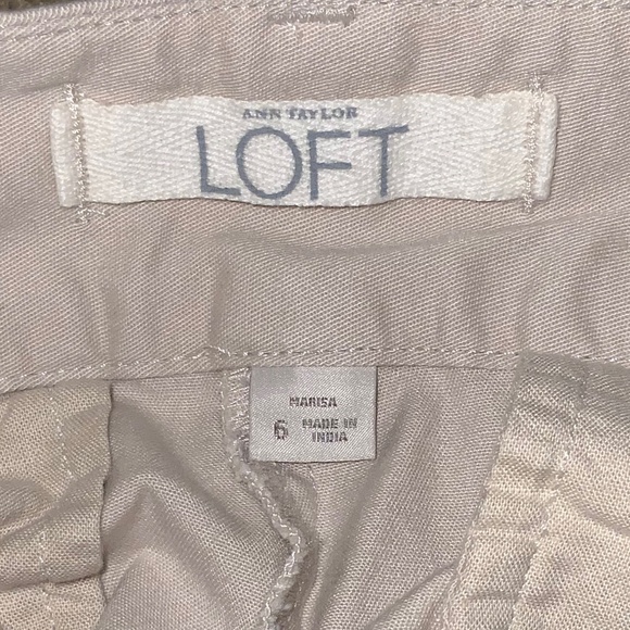 Womens Anne Taylor Loft Cropped Pants Size 6 Khaki - Picture 4 of 6